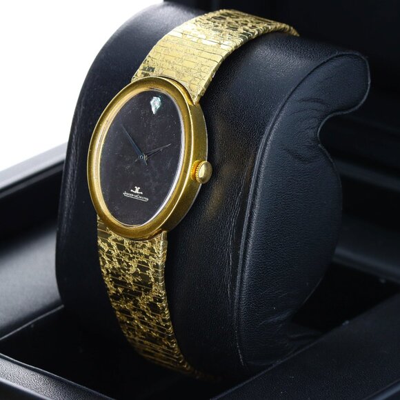 Jaeger-LeCoultre Oval Vintage Dress Watch Circa 1970’s, Black Dial - Yellow Gold - Picture 2 of 10